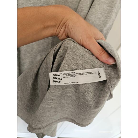 Eileen Fisher Women's Heather Gray Crew Neck Shirt Boxy Dress NWT Size X-Small - Picture 6 of 10